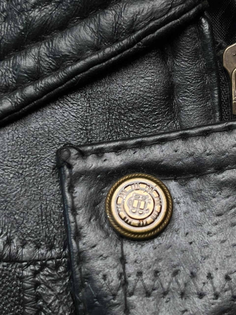 Vintage Casual Selection Zip Off Sleeves Leather Bomber Jacket - XL