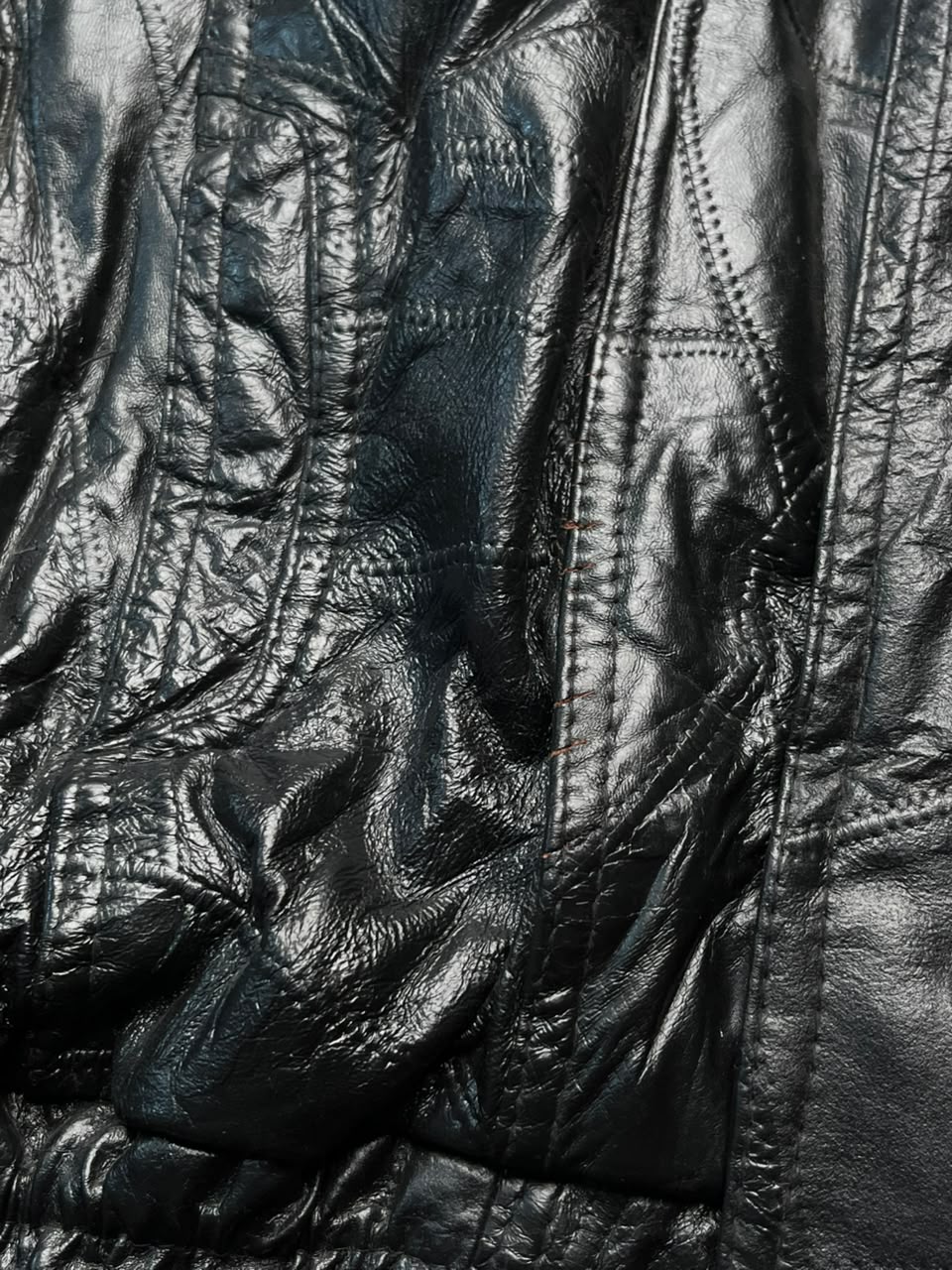 Vintage Casual Selection Zip Off Sleeves Leather Bomber Jacket - XL