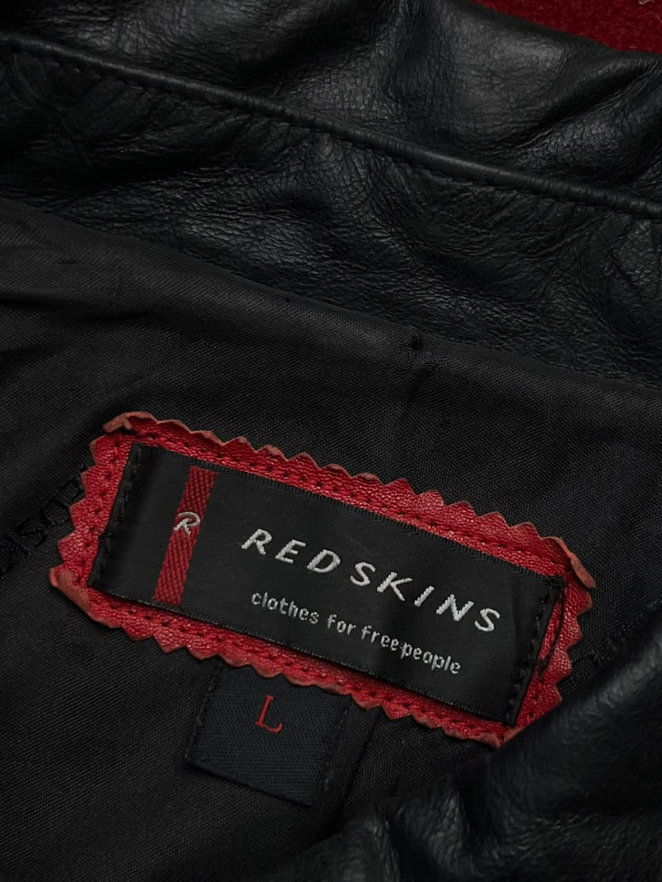 Vintage Redskins Cowhide Multi Pocket Black Leather Jacket - S