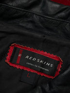Vintage Redskins Cowhide Multi Pocket Black Leather Jacket - S