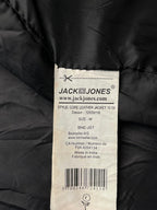 Jack & Jones Distressed Multi Pocket Black Leather Jacket - L