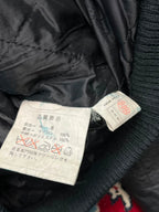 Vintage Buono Gusto Cowhide Black Leather Bomber Jacket - M