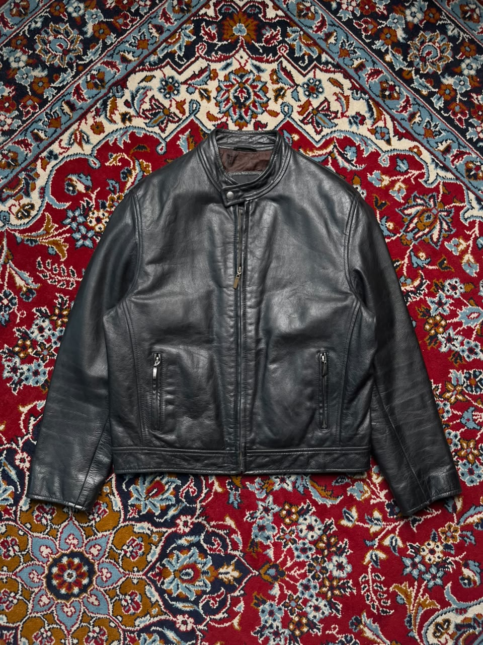 Vintage Serge Pariente Black Buffalo Leather Jacket - L