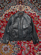 Vintage Serge Pariente Black Buffalo Leather Jacket - L