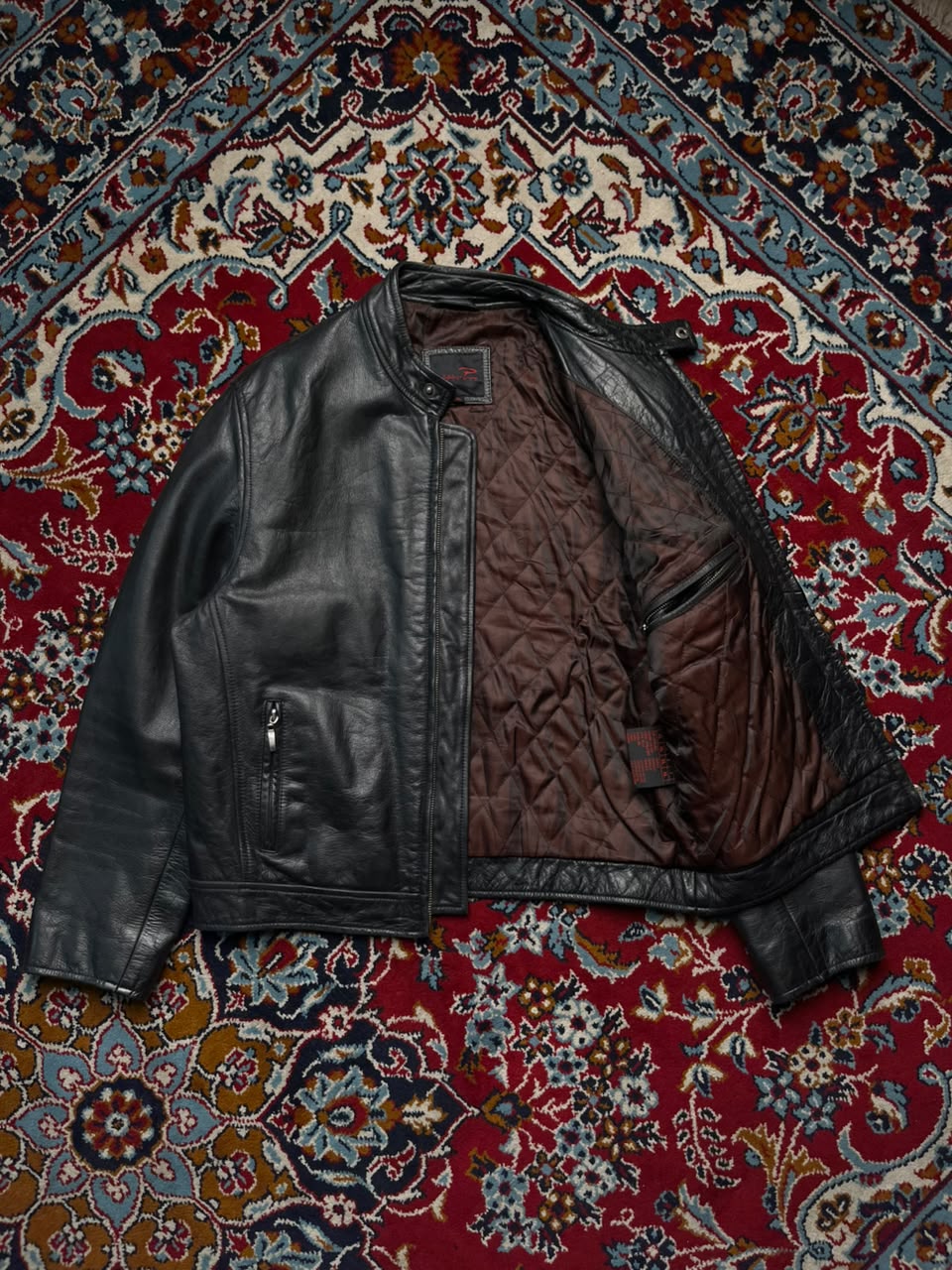 Vintage Serge Pariente Black Buffalo Leather Jacket - L