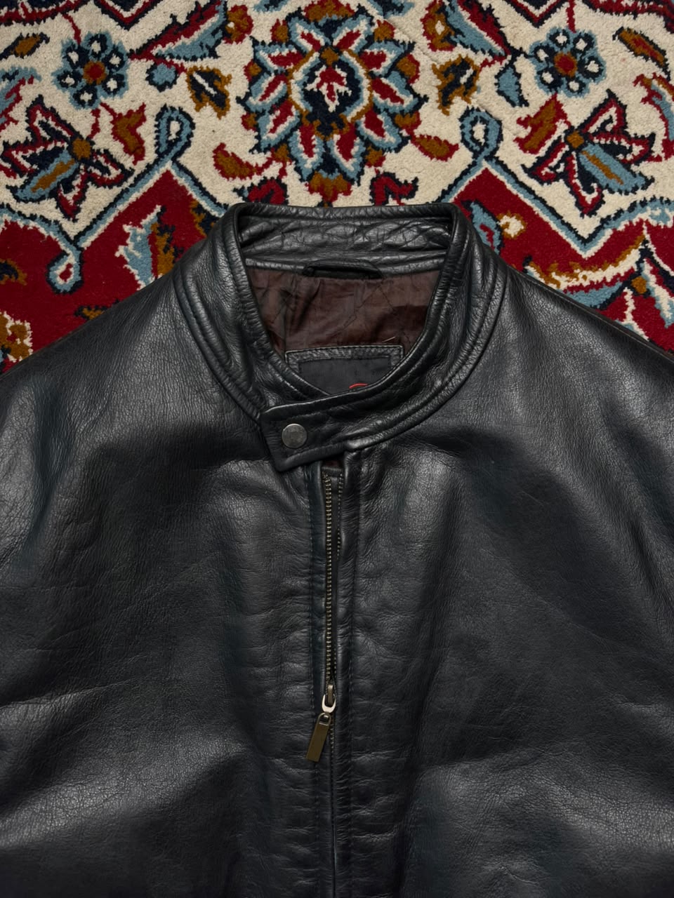 Vintage Serge Pariente Black Buffalo Leather Jacket - L