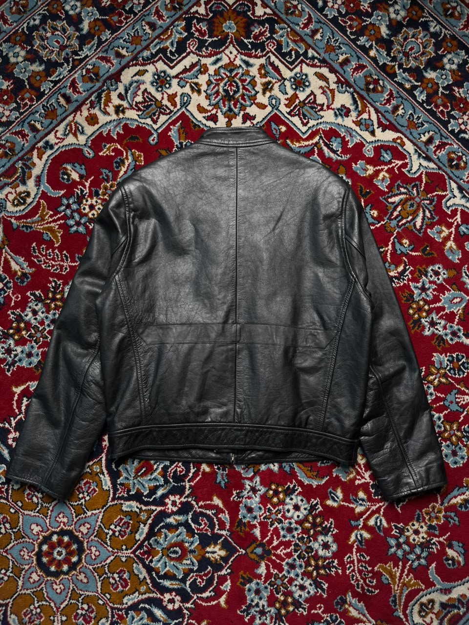 Vintage Serge Pariente Black Buffalo Leather Jacket - L