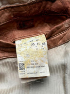 Hugo Boss Orange Label Brown Distressed Leather Jacket - M