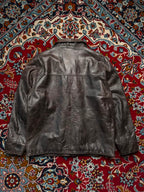 Vintage TFirst Distressed Brown Leather Jacket - M