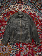 Karl Lagerfeld Paris Distressed Leather Jacket - M