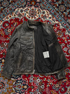 Karl Lagerfeld Paris Distressed Leather Jacket - M