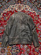 Karl Lagerfeld Paris Distressed Leather Jacket - M