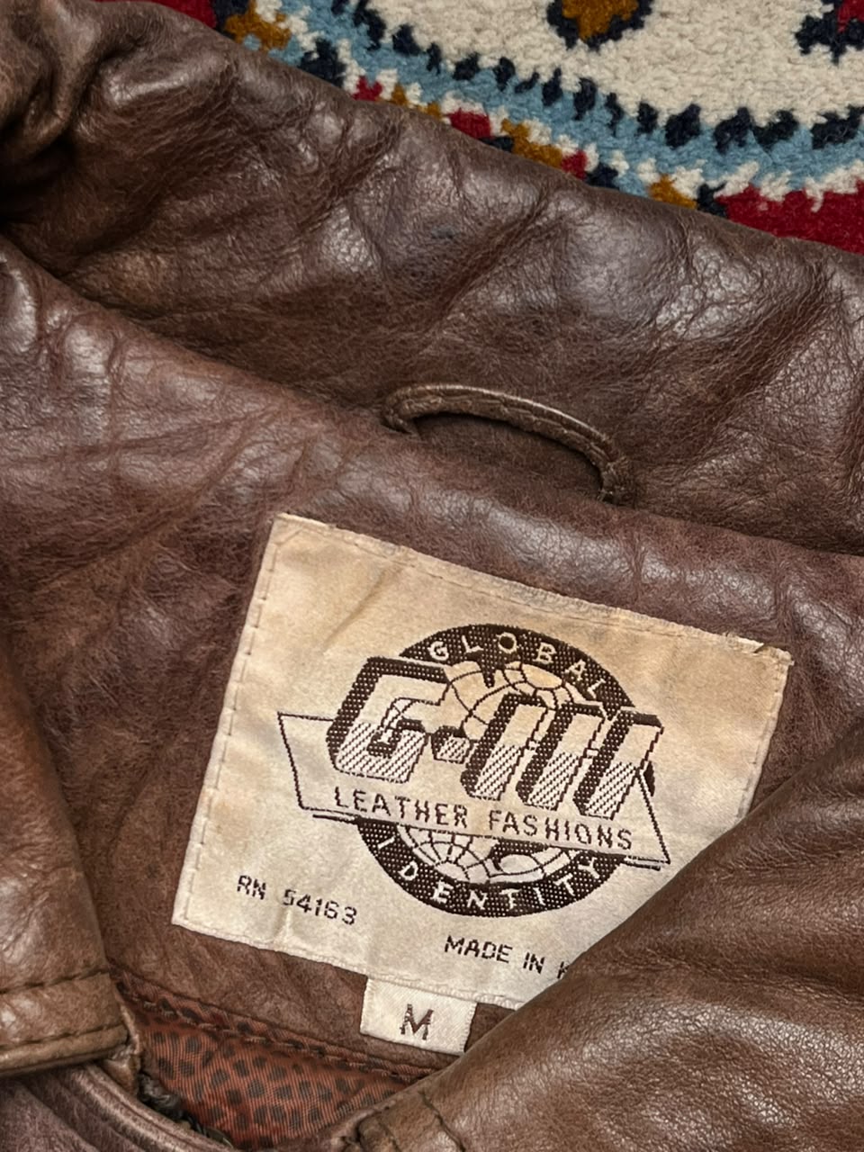 Vintage G-III Brown Batwing Leather Bomber Jacket - S