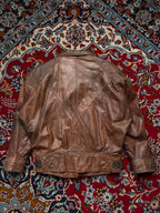 Vintage G-III Brown Batwing Leather Bomber Jacket - S