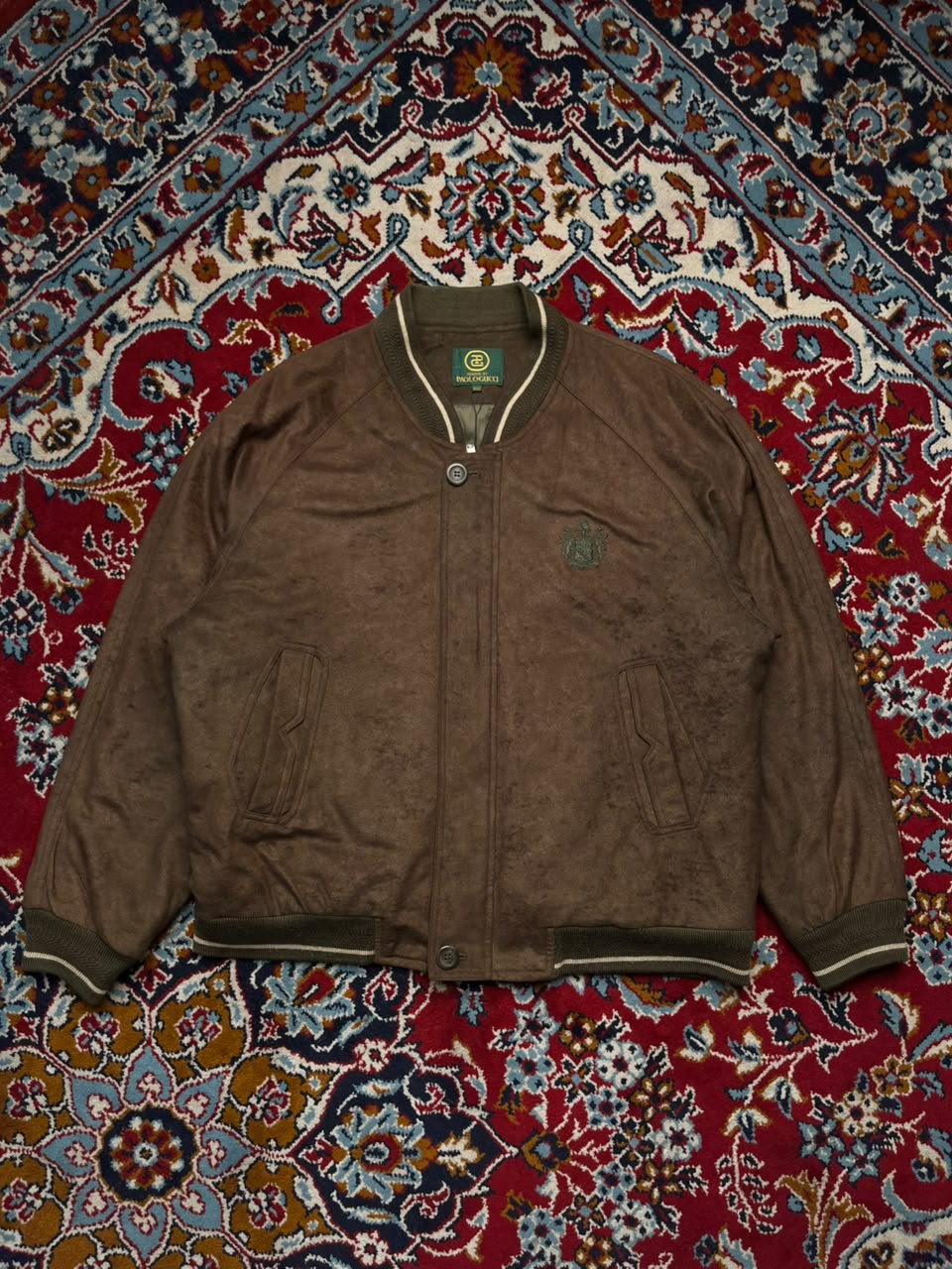 Vintage Paolo Gucci Brown Suede Bomber Jacket - L