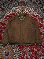 Vintage Paolo Gucci Brown Suede Bomber Jacket - L