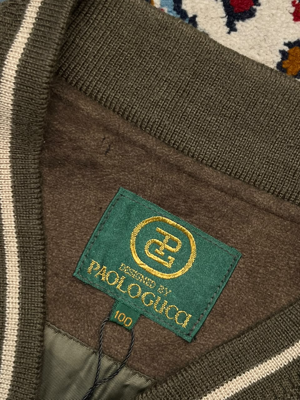 Vintage Paolo Gucci Brown Suede Bomber Jacket - L