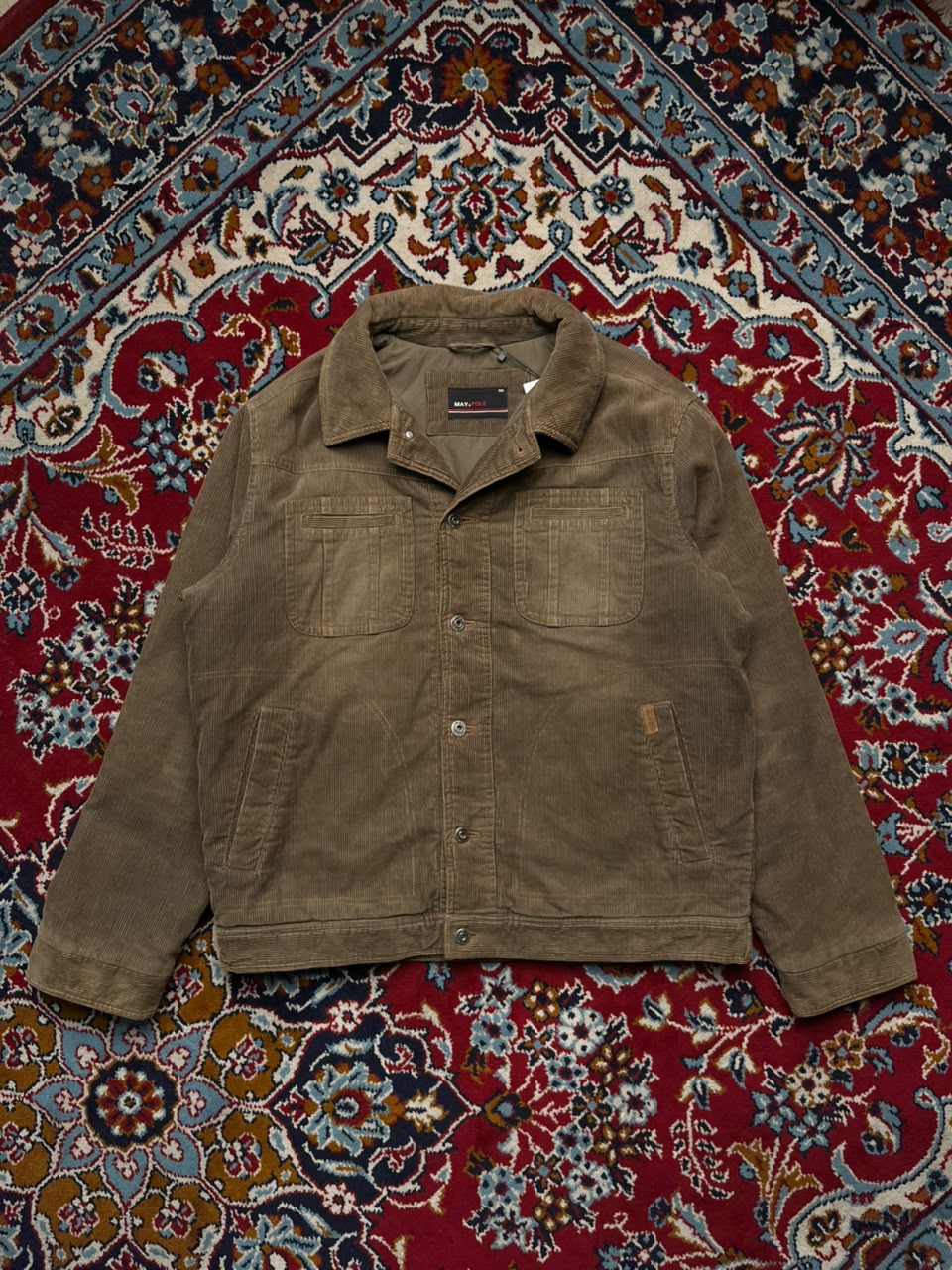 May & Pole Khaki Brown Corduroy Trucker Jacket - XL