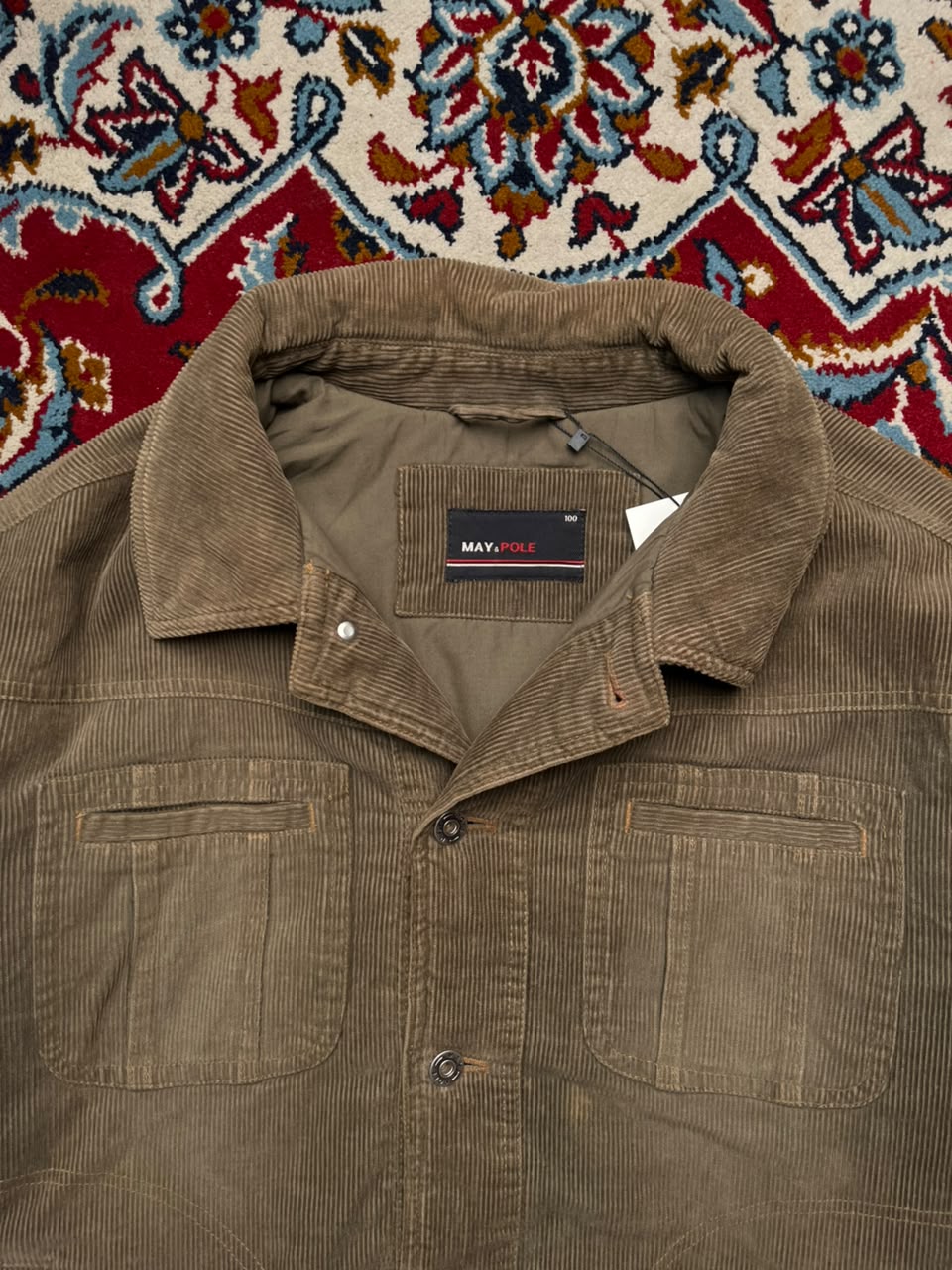 May & Pole Khaki Brown Corduroy Trucker Jacket - XL