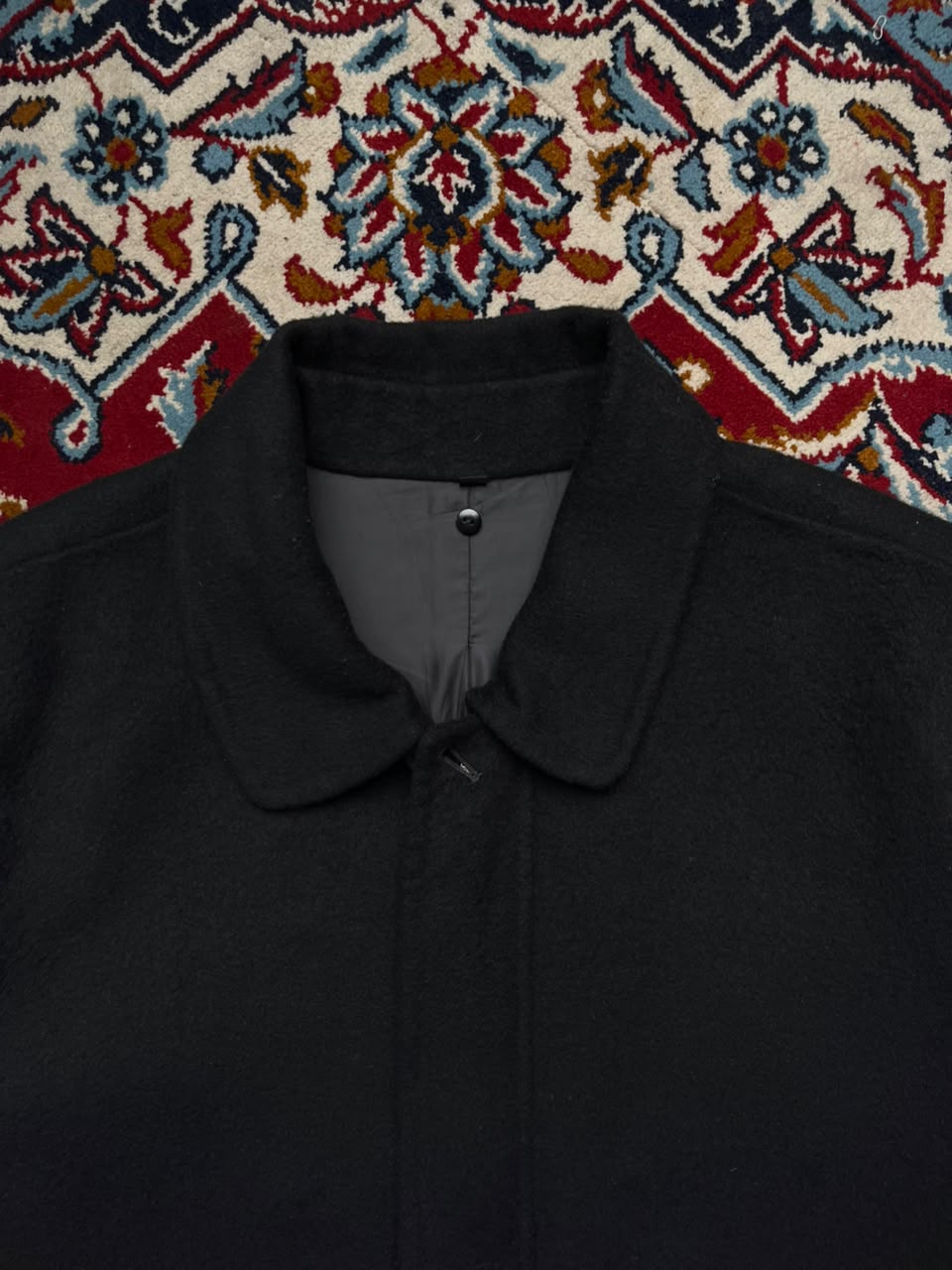 Art Win Black Wool Harrington Jacket - M
