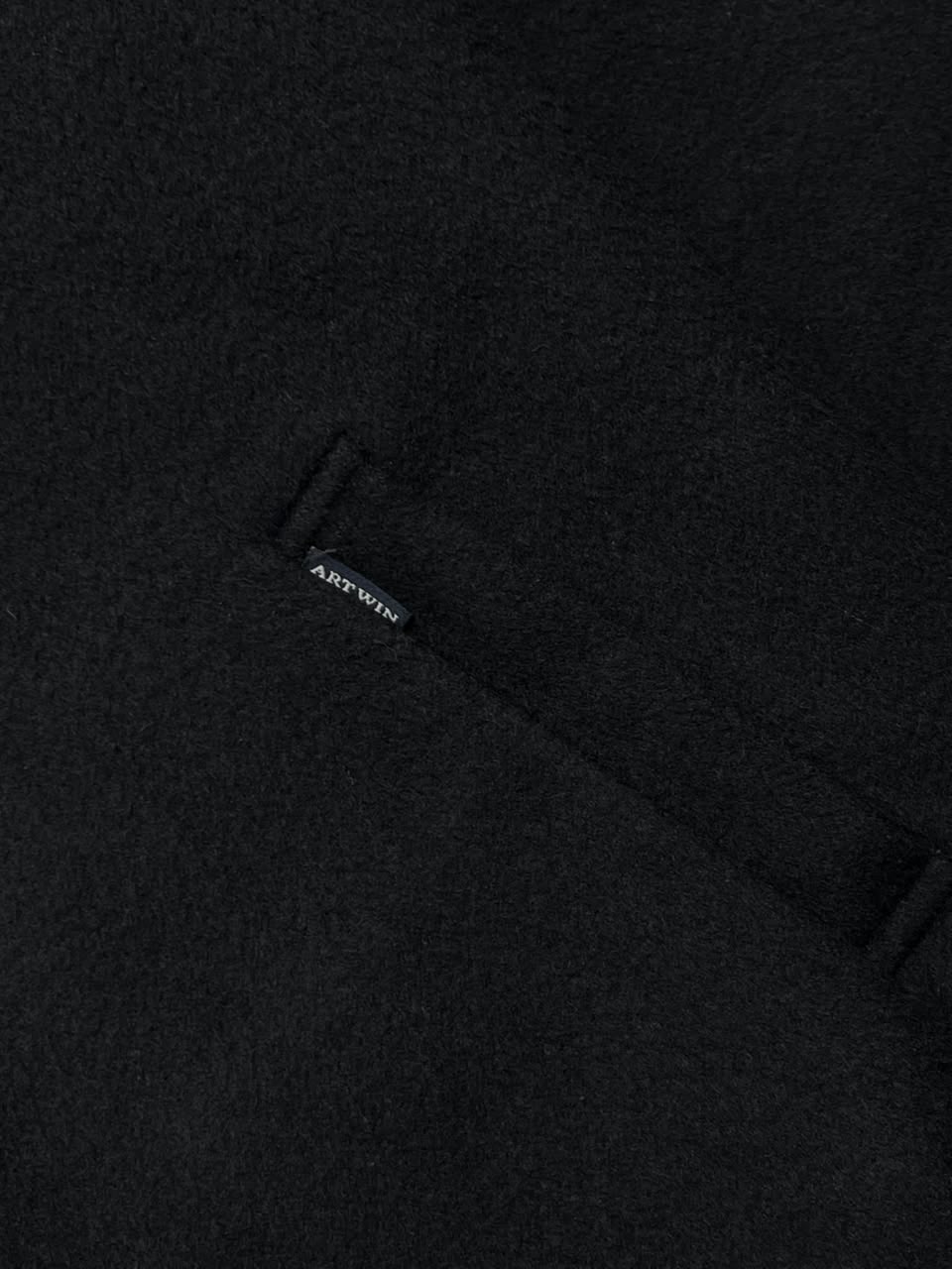 Art Win Black Wool Harrington Jacket - M