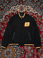 Dickies Wool Blend Quilted BLACK Varsity Bomber Jacket - XL