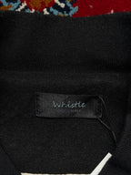 Whistle Korea Black Boxy Fit Wool Bomber Jacket - XL