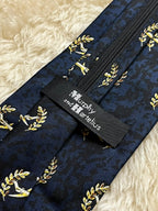 Murphy and Hartelius Zipper Tie Mens Navy Aviation Airplane Laurel Wreath Pilot