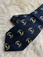 Murphy and Hartelius Zipper Tie Mens Navy Aviation Airplane Laurel Wreath Pilot