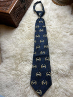 Murphy and Hartelius Zipper Tie Mens Navy Aviation Airplane Laurel Wreath Pilot