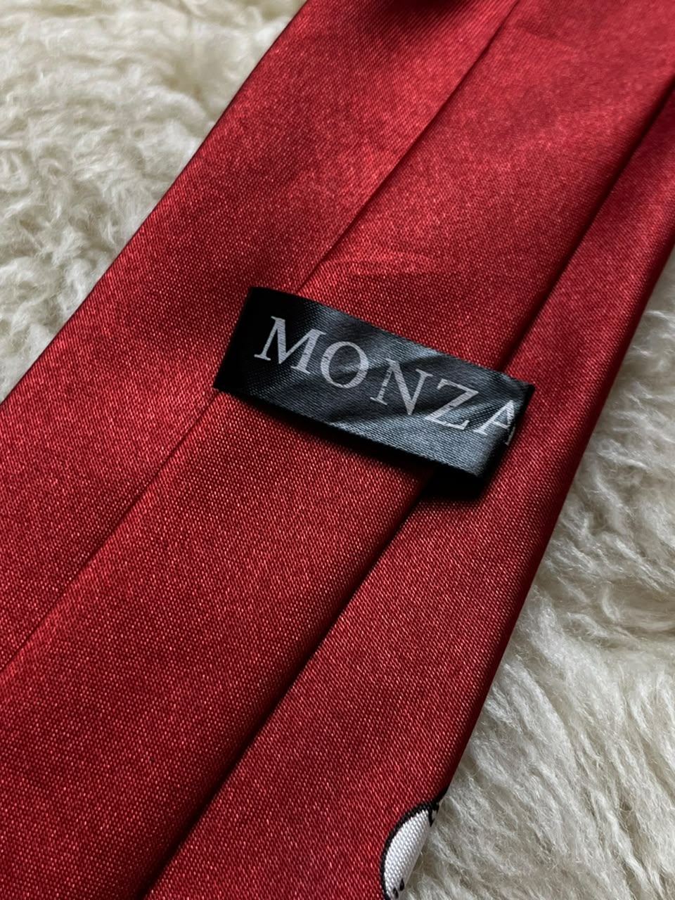 MONZA Mens Christmas Novelty Tie Red Santa Reindeer Hot Tub Holiday Satin