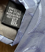 Emporio Armani 100% Silk Tie Mens Slate Blue Swirl Filigree Jacquard Italy