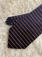 Brooks Brothers Makers Silk Tie Mens Navy Blue Red Gold Striped Repp USA
