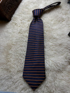 Brooks Brothers Makers Silk Tie Mens Navy Blue Red Gold Striped Repp USA