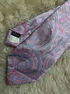 Ted Baker London 100% Silk Tie Mens Pastel Pink Blue Swirl Paisley Wedding Formal