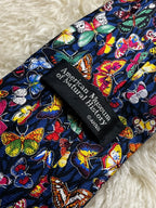 American Museum of Natural History Silk Tie Mens Navy Multicolor Butterflies AMNH