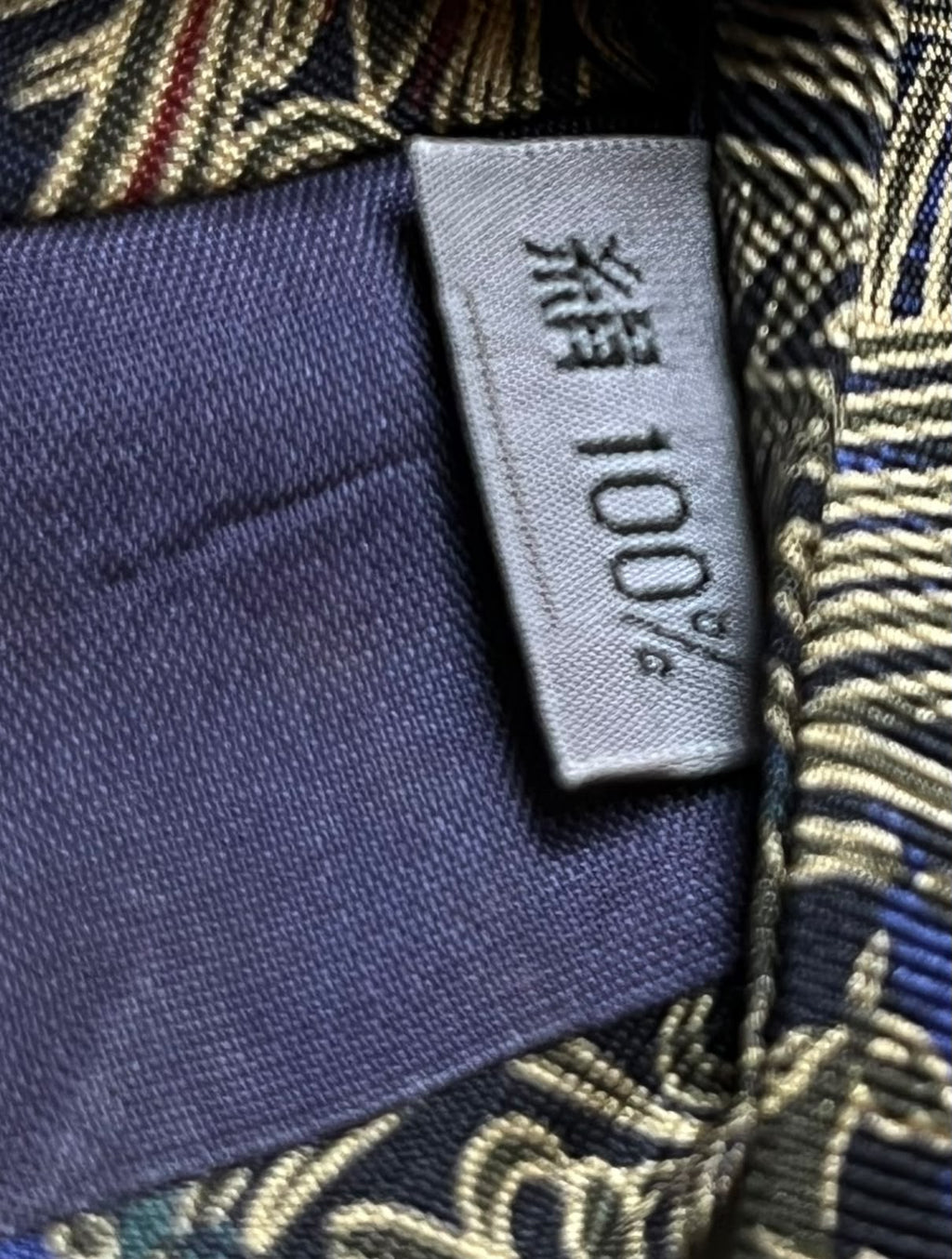 Takashimaya 100% Silk Tie Mens Blue Gold Greek Roman Architecture Baroque Japan