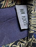 Takashimaya 100% Silk Tie Mens Blue Gold Greek Roman Architecture Baroque Japan