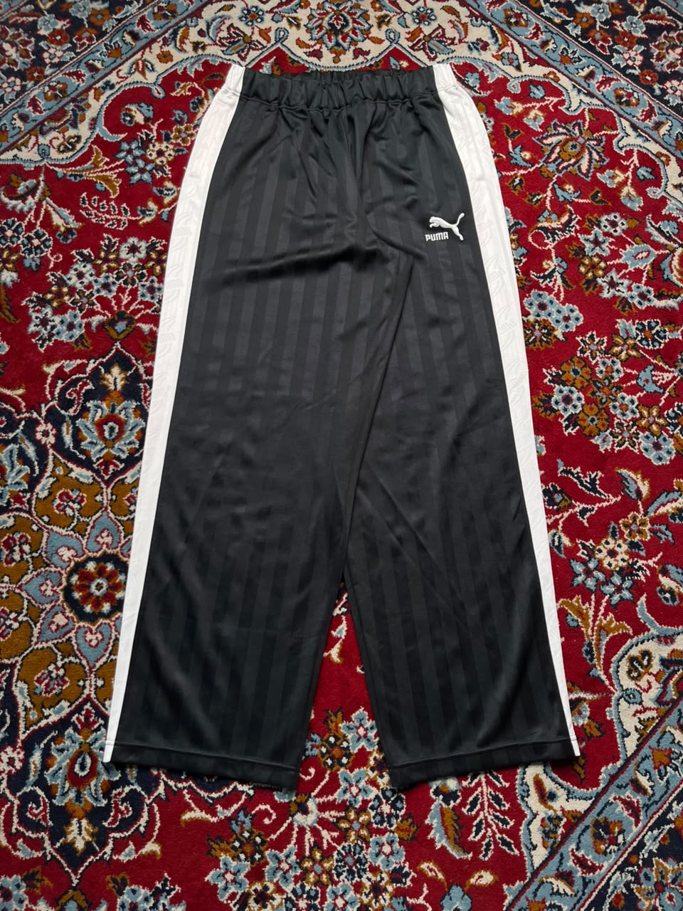 Vintage Puma Striped Ankle Zip Trousers - 32