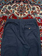 Burberry London Embroidered Equestrian Knight Cotton Baggy Trousers - 30