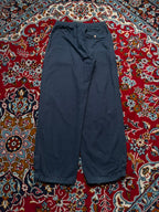Burberry London Embroidered Equestrian Knight Cotton Baggy Trousers - 30