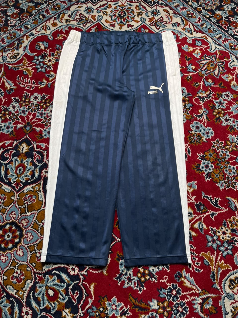 Vintage Puma Striped Ankle Zip Trousers - 34