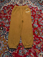 Dirty Pineapple Embroidered Tan Cinch Cuff Baggy Fleece Sweatpant - 24