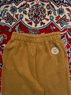 Dirty Pineapple Embroidered Tan Cinch Cuff Baggy Fleece Sweatpant - 24