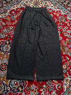 BBX Black Speckled Fleck Pleated Wide Leg Culotte trousers - 24