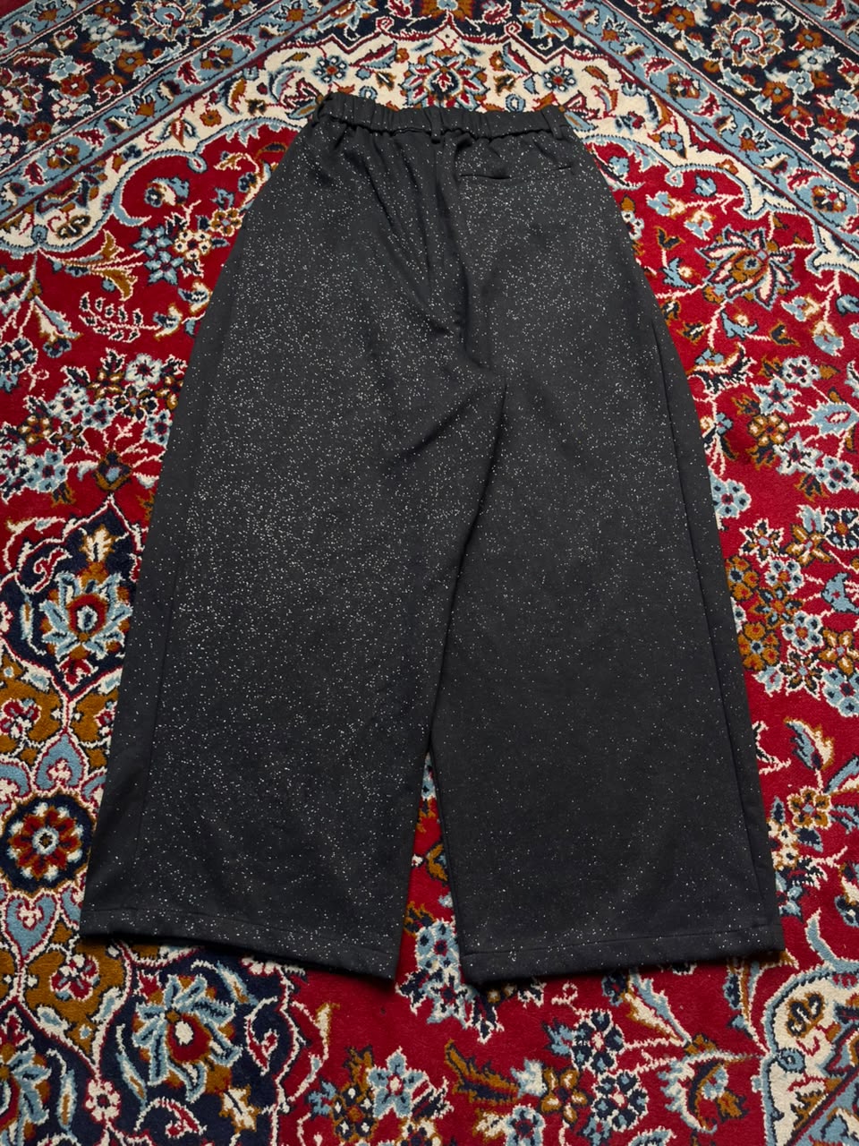 BBX Black Speckled Fleck Pleated Wide Leg Culotte trousers - 24