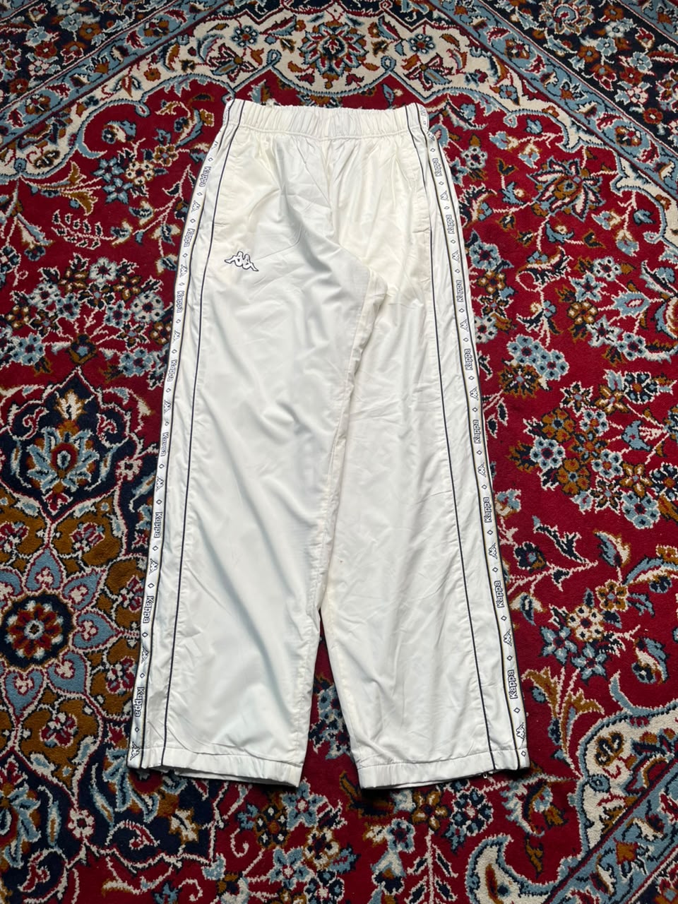 Vintage Kappa Banda Omini Side Tape Ankle Zip White trousers - 28