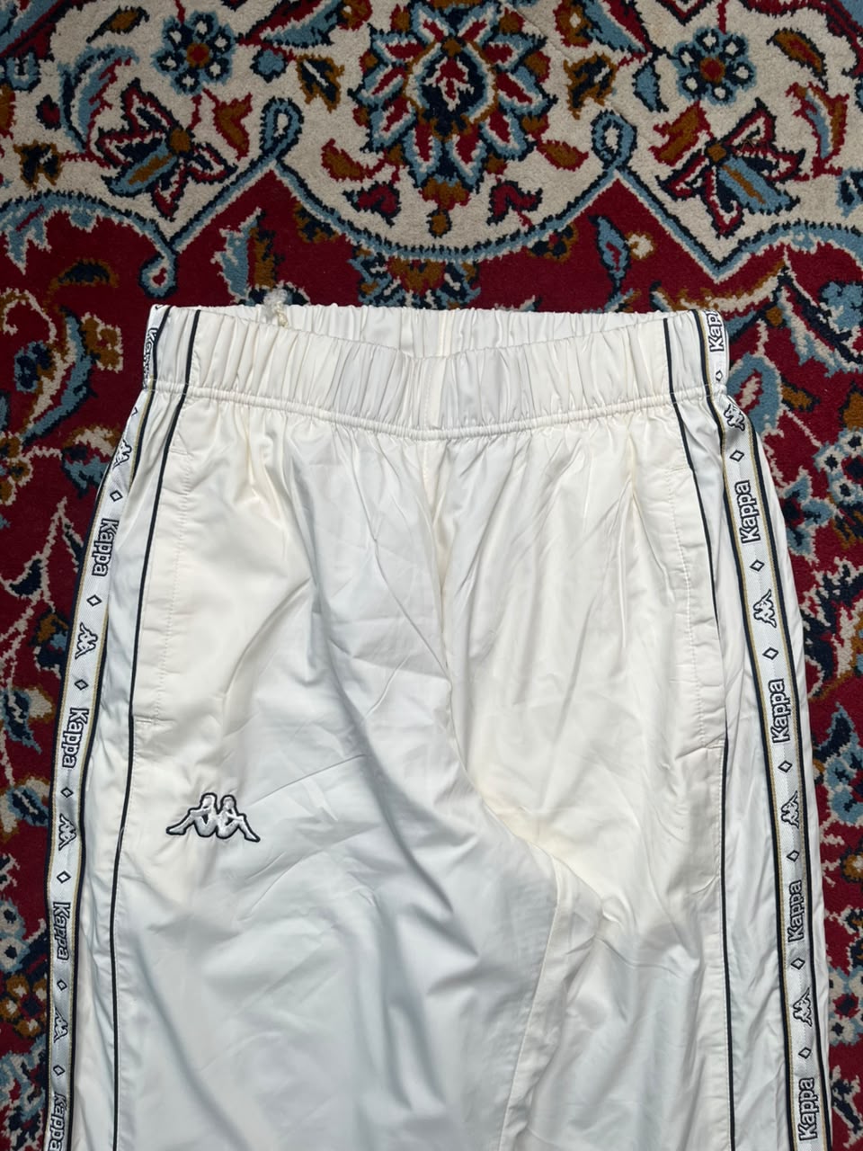 Vintage Kappa Banda Omini Side Tape Ankle Zip White trousers - 28