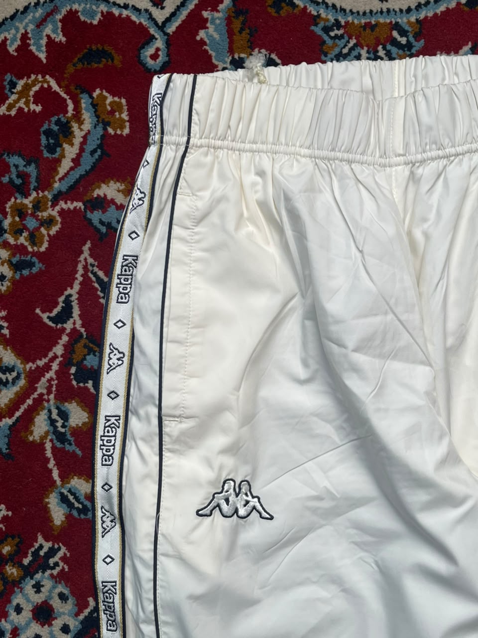 Vintage Kappa Banda Omini Side Tape Ankle Zip White trousers - 28