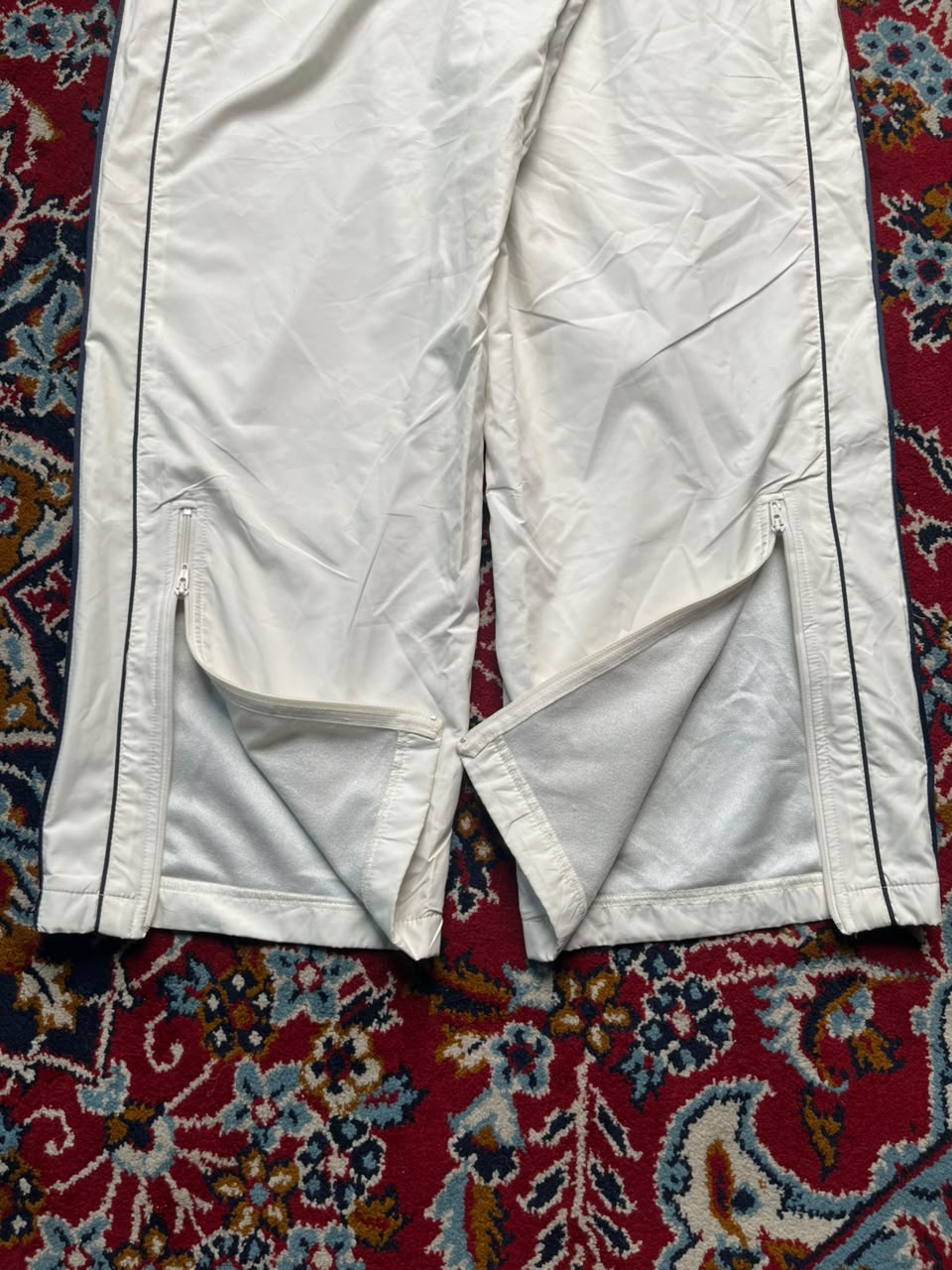 Vintage Kappa Banda Omini Side Tape Ankle Zip White trousers - 28